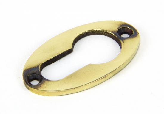 Aged Brass Oval Euro Escutcheon