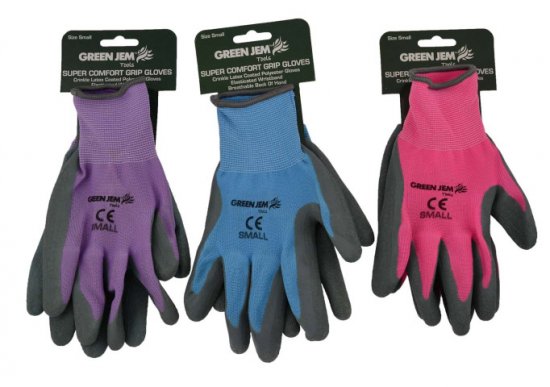 Green Jem Super Comfort Grip Glove Small - Assorted