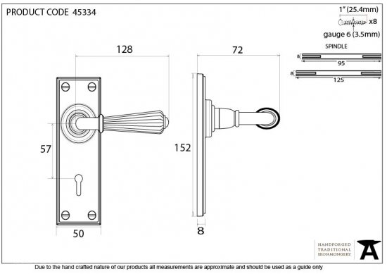 Polished Bronze Hinton Lever Lock Set