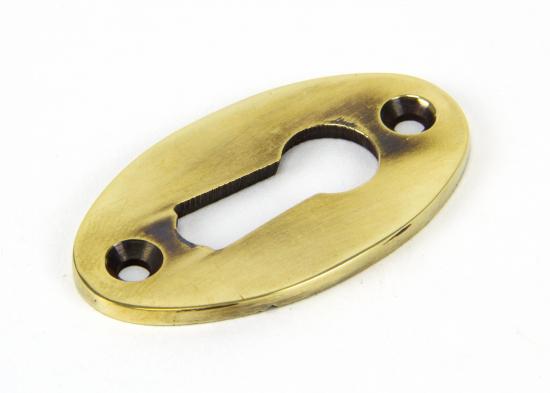 Aged Brass Oval Escutcheon