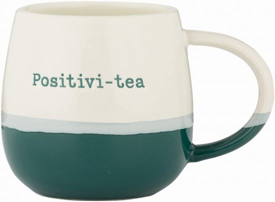 Price & Kensington Positivi-Tea Mug 340ml White/Green