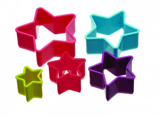 Colourworks Brights Five Piece Star Shaped Cookie Cutter Set