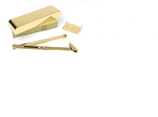Polished Brass Size 2-5 Door Closer And Cover
