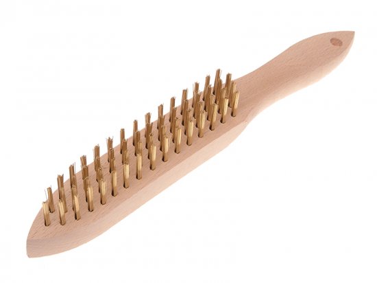 Faithfull Brass Wire Scratch Brush 4 Row