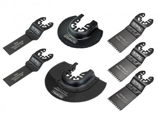 Faithfull Multi-Function Tool Blade Set 7 Piece