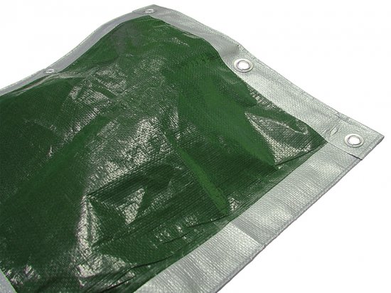 Faithfull Tarpaulin Green/Silver 3.6 x 2.7m (12 x 9ft) 80gsm