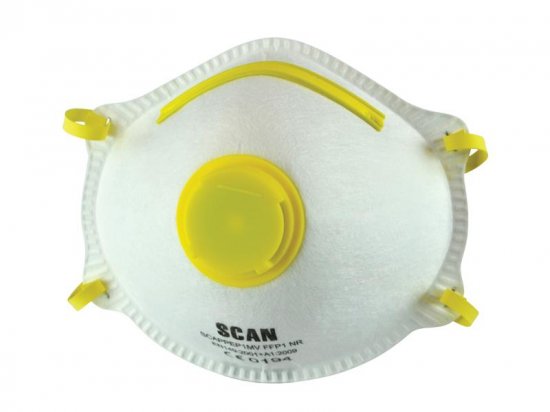 Scan Moulded Disposable Mask Valved FFP1 Protection (Box 10)