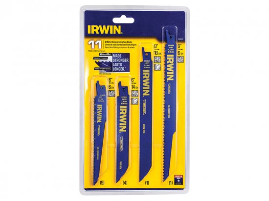 IRWIN Bi-Metal Reciprocating Blade Set 11 Piece