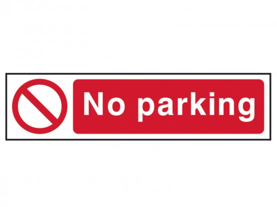 Scan PVC Sign 200 x 50mm - No Parking