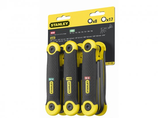 STANLEY Metric Imperial & TORX Folding Hexagon Key Set 25 Piece