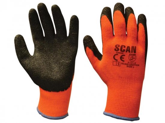 Scan Thermal Latex Coated Gloves - Various Sizes