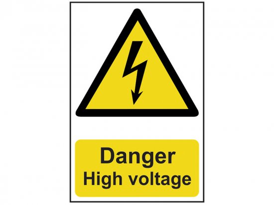 Scan PVC Sign 200 x 300mm - Danger High Voltage