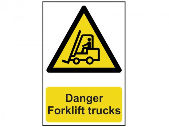 Scan PVC Sign 200 x 300mm - Danger Forklift Trucks