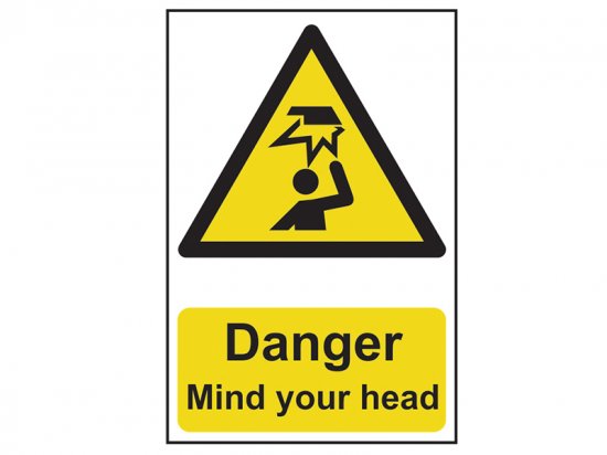 Scan PVC Sign 200 x 300mm - Danger Mind Your Head