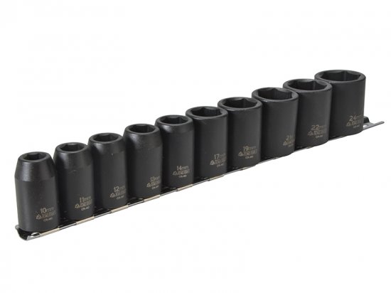 Teng 9121 Impact Socket Set of 10 Metric 1/2in Drive