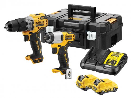 DeWalt DCK2111L2T XR Brushless Sub-Compact Twin Pack 12V 2 x 3.0Ah Li-ion