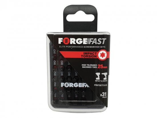 ForgeFix ForgeFast TORX Compatible Impact Bit Set 31 Piece