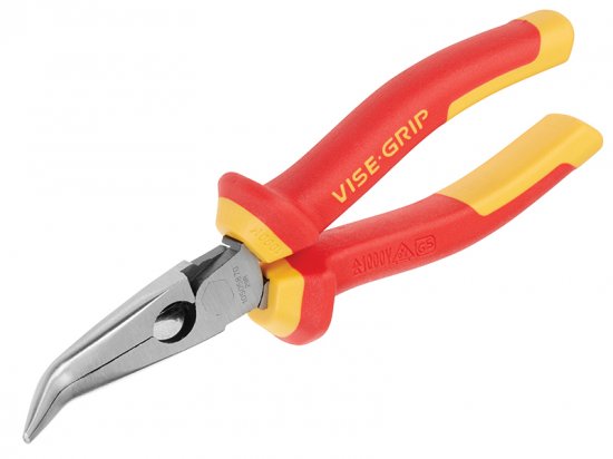 Irwin High Leverage VDE Bent Nose Pliers 200mm (8in)