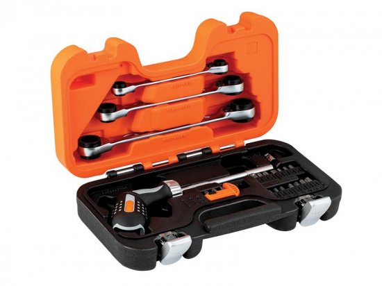 Bahco Pistol Grip Ratcheting Screwdriver Set 25 Piece