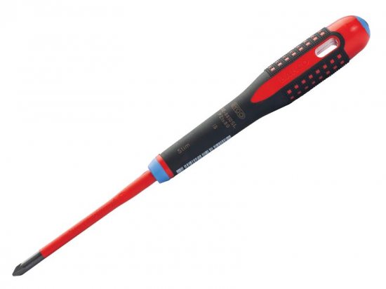 Bahco ERGO Slim VDE Insulated Pozidriv Screwdriver PZ1 x 80mm