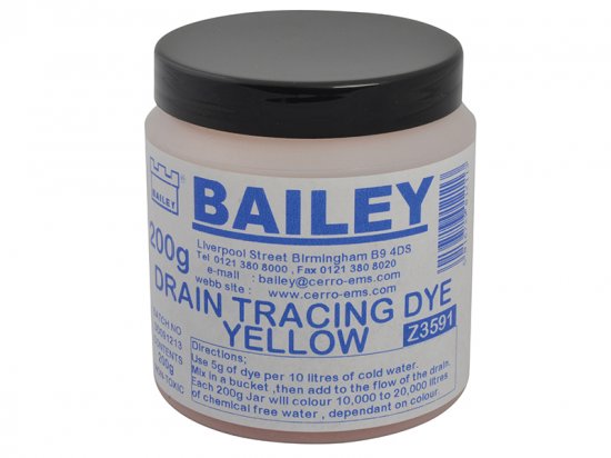 Bailey 3591 Drain Tracing Dye - Yellow