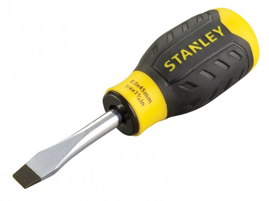 Stanley Tools Cushion Grip Screwdriver Flared Tip 6.5 x 45mm