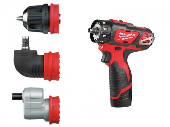 Milwaukee M12 BDDX KIT-202C Removable Chuck Drill Driver 12V 2 x 2.0Ah Li-ion