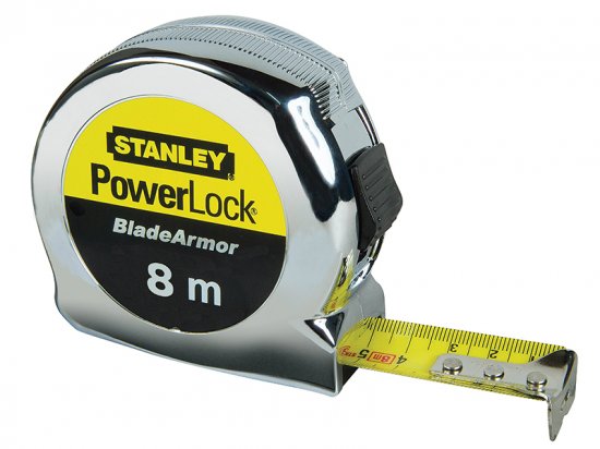 Stanley Tools PowerLock BladeArmor Pocket Tape 8m (Width 25mm) (Metric only)