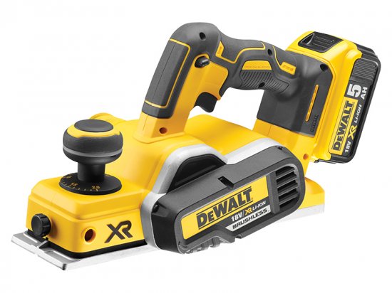 DeWalt DCP580P2 XR Brushless Planer 18V 2 x 5.0Ah Li-ion