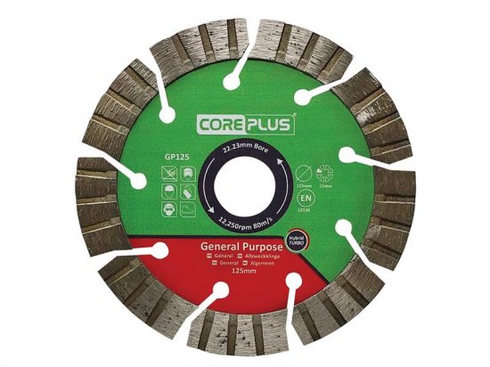 CorePlus GP125 General-Purpose Hybrid Turbo Diamond Blade 125mm