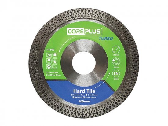 CorePlus HT105 Hard Tile Turbo Diamond Blade 105mm