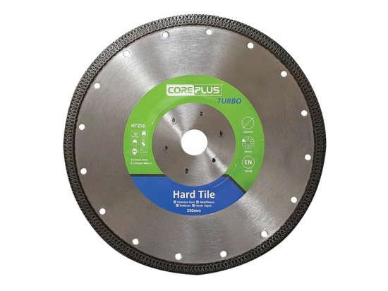 CorePlus HT250 Hard Tile Turbo Diamond Blade 250mm