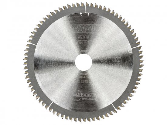 DeWalt Series 40 Circular Saw Blade 216 x 30mm x 80T TCG/Neg