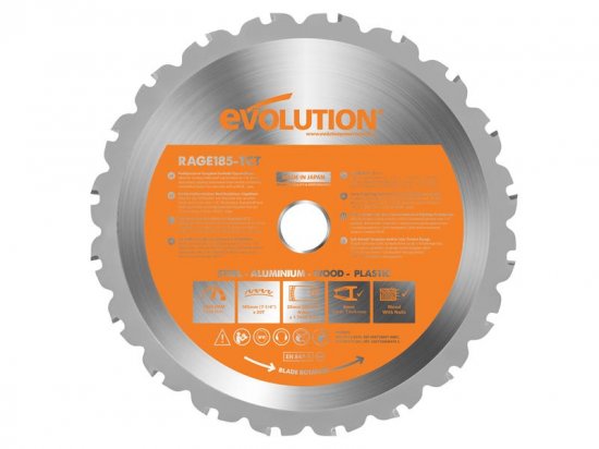 Evolution RAGE Multi-Purpose Circular Saw Blade 185 x 20mm x 20T