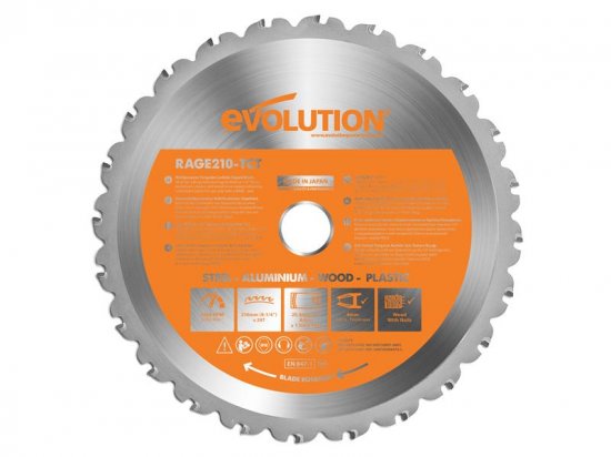 Evolution RAGE Multi-Purpose Circular Saw Blade 210 x 25.4mm x 24T