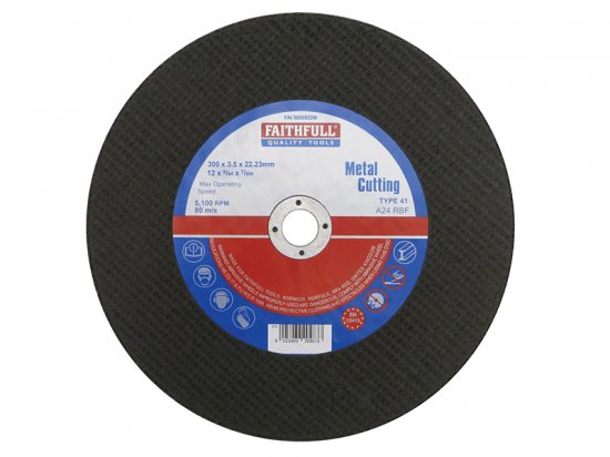 Faithfull Metal Cut Off Disc 300 x 3.5 x 22.23mm