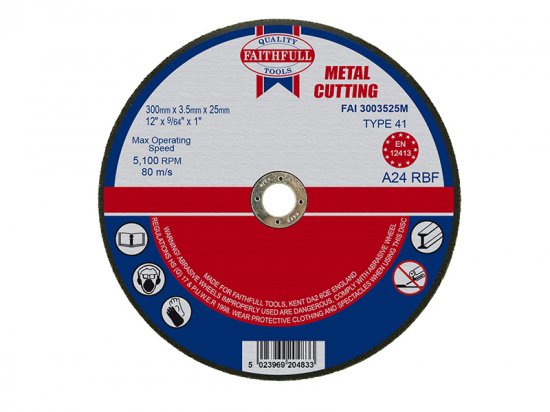 Faithfull Metal Cut Off Disc 300 x 3.5 x 25.4mm