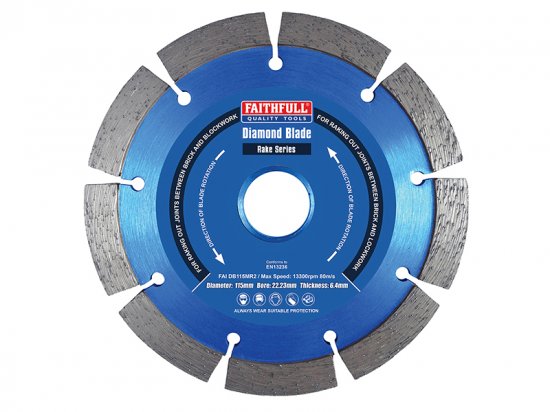 Faithfull Mortar Raking Diamond Blade 115 x 22mm