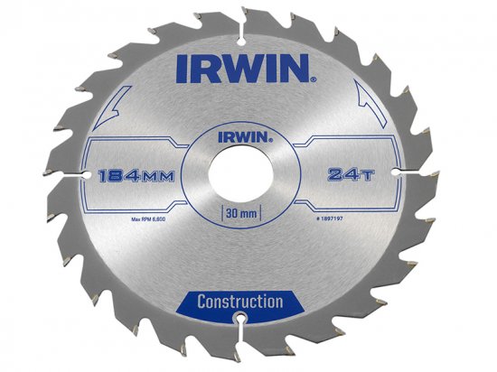 Irwin Construction Circular Saw Blade 184 x 30mm x 24T ATB