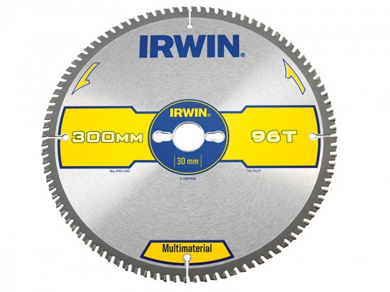 Irwin Multi Material Circular Saw Blade 300 x 30mm x 96T TCG