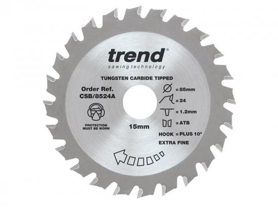 Trend CraftPro Mini Saw Blade 85 x 15mm x 24T