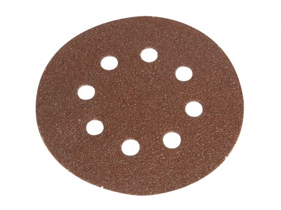 Faithfull Hook & Loop Sanding Disc DID3 Holed 125mm Coarse (Pack 5)