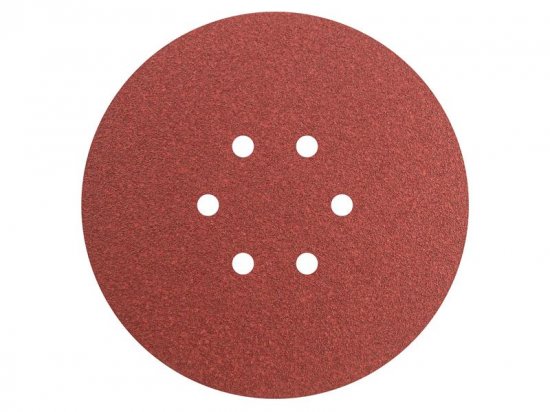 Faithfull Hook & Loop Sanding Disc DID2 Holed 150mm x 80G (Pack 5)