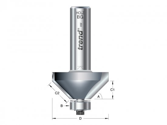 Trend 46/360 x 1/2 TCT Bearing Guided Chamfer 45 35.1 x 12mm