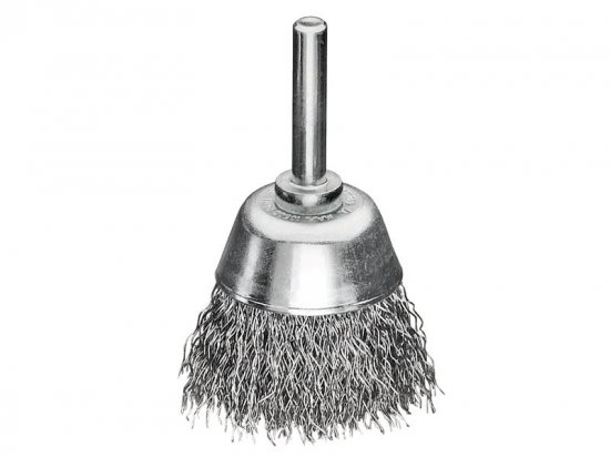 Lessmann Cup Brush with Shank D40mm x H15mm, 0.30 Steel Wire