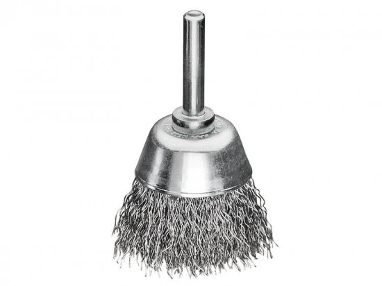 Lessmann Cup Brush with Shank D50mm x H20mm, 0.30 Steel Wire