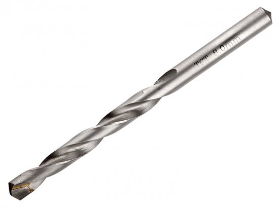 Irwin HSS TCT Tip Drill Bit 8.0mm OL:117mm WL:75mm