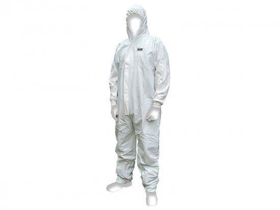Scan Chemical Splash Resistant Disposable Coverall White Type 5/6 - Various Sizes