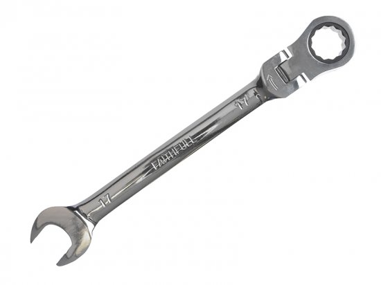 Faithfull Ratchet Combination Spanner Flex Head CV 17mm