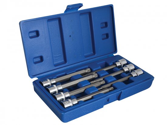 BlueSpot Tools 3/8in Drive Extra Long Spline Socket Bit Set 7 Piece